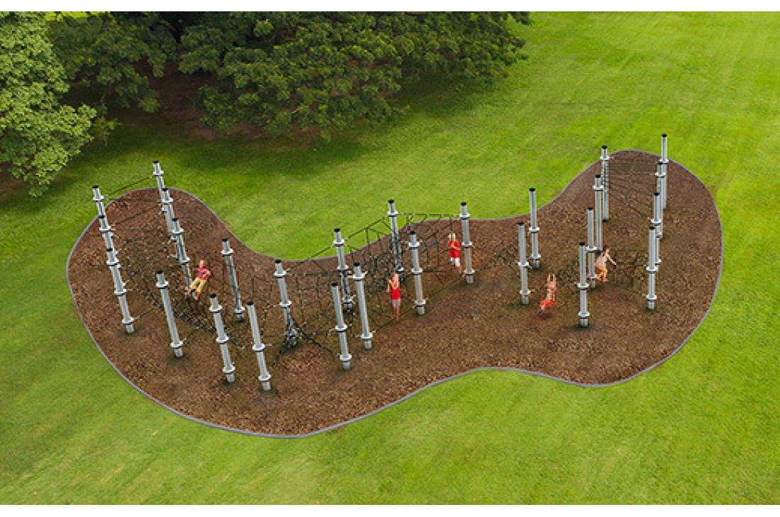 Commercial Playground Equipment KBT Armed Rope Structure Climbing Net